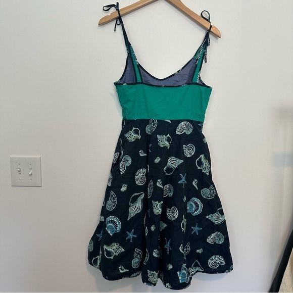 modcloth waving at the waterfront seashell printed knee length dress - Picture 9 of 10